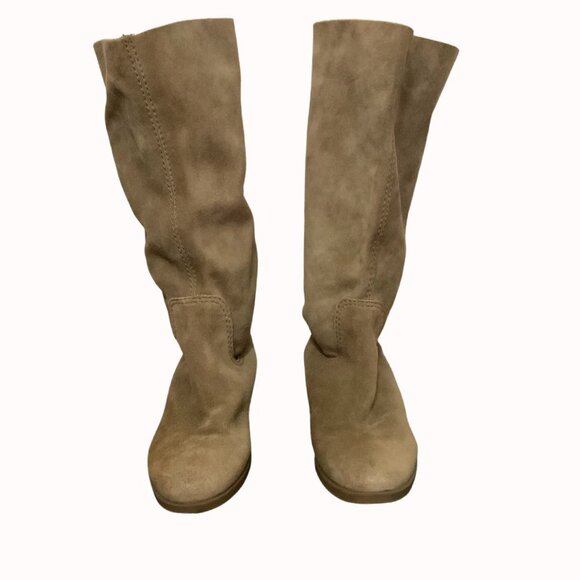 Nine West Vintage America Tan Suede Mid Calf Boots – Size 6 - Picture 2 of 7